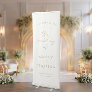 Simple Elegant Welcome Wedding Retractable Banner