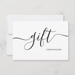 Simple Elegant White Beauty Salon Modern Gift Card