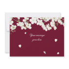 Simple Elegant White Blossom Floral Burgundy