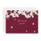 Simple Elegant White Blossom Floral Burgundy