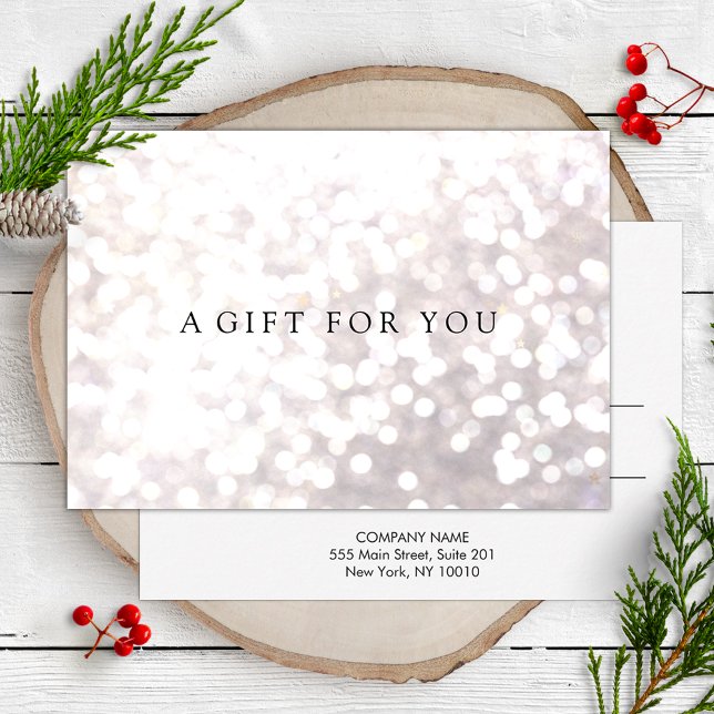 Simple Elegant White Bokeh  Gift Certificate (Creator Uploaded)