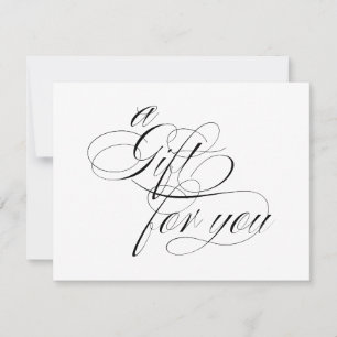 Simple Elegant White Calligraphy Gift Certificate
