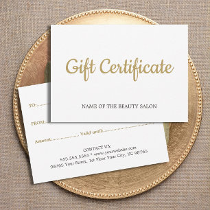 Simple Elegant White Faux Gold Beauty 