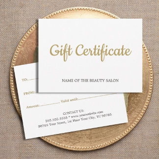 Simple Elegant White Faux Gold Beauty 