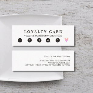 Simple Elegant White Faux Gold Beauty Loyalty Card