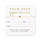 Simple Elegant White Gold Heart Beauty Appointment