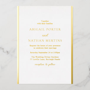 Simple Elegant White & Gold Wedding