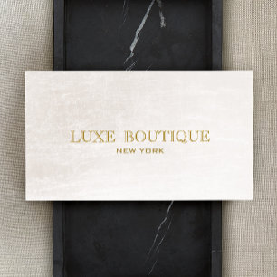 Simple Elegant White Ivory Chic Beauty and Fashion Business Card