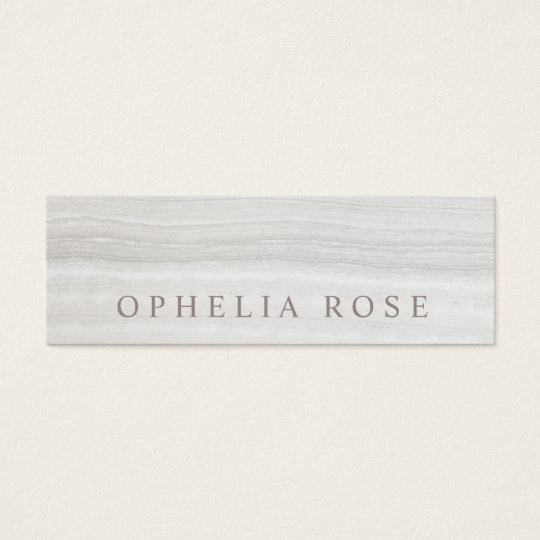 Simple Elegant White Marble Salon and Spa Mini Business Card