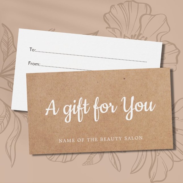 Simple Elegant White Printed Kraft Beauty Salon (Creator Uploaded)