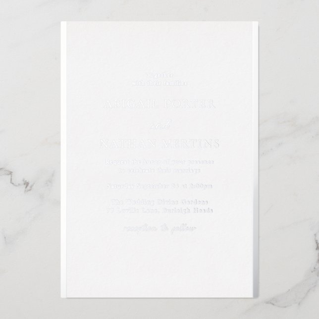 Simple Elegant White & Silver Designer Wedding (Front)