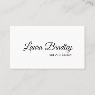 Simple Elegant White Standard, 3.5" x 2.0" Busines Business Card