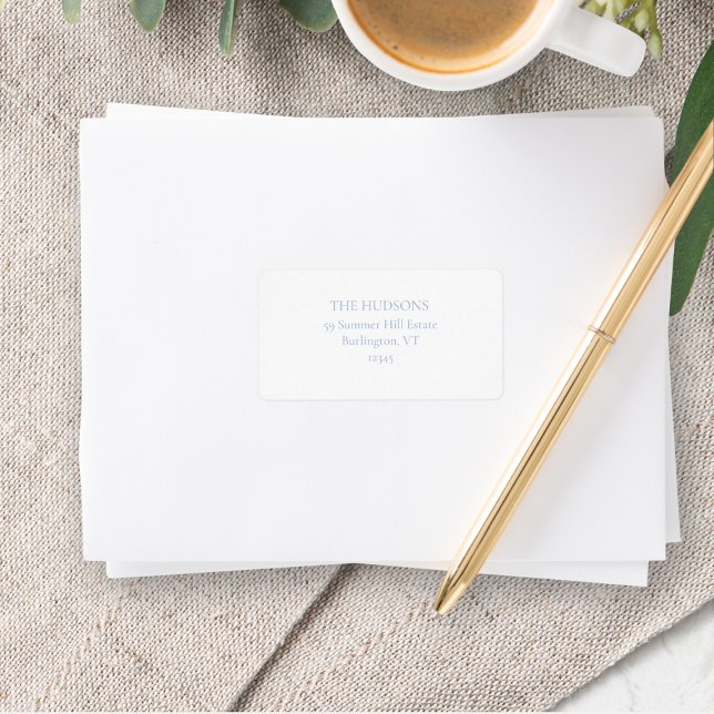  Simple Elegant White Wedding Return Address Label (Creator Uploaded)