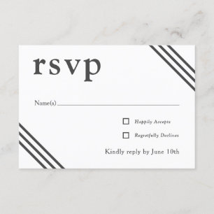 Simple Elegant White Wedding RSVP Enclosure Card