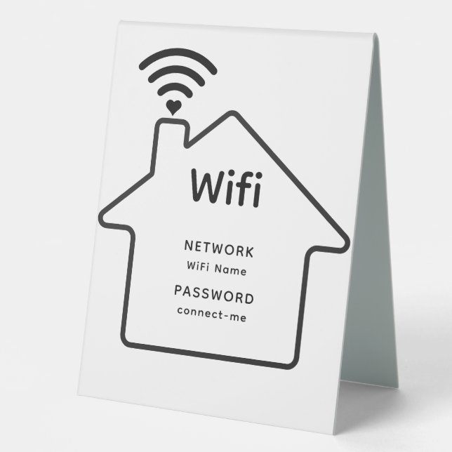 Simple Elegant Wifi Network Password Info (Front)