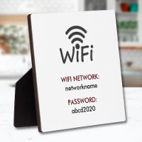 Simple Elegant Wifi Network Password Sign