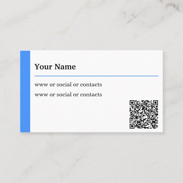 Simple Elegant with QR Code Business Card (Front)