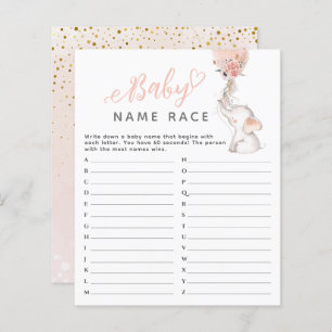 Simple Elephant & Balloon Baby Shower Game