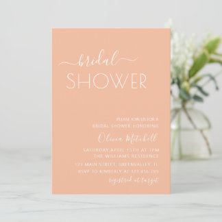 Simple Elgant Classic & Minimal Bridal Shower Invitation