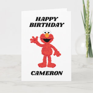 Simple Elmo 1st Birthday Card