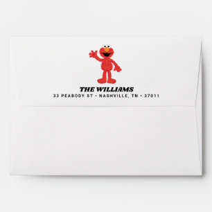Simple Elmo 1st Birthday Envelope