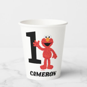 Simple Elmo 1st Birthday Paper Cups