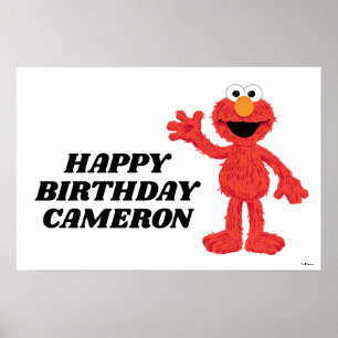 Simple Elmo 1st Birthday Poster