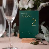 Simple Emerald Green Gold Modern Minimalist