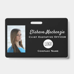 Simple Employee Badge Customizeable Name Tag ID Badge