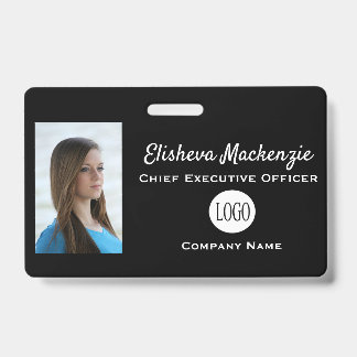 Simple Employee Badge Customizeable Name Tag ID Badge