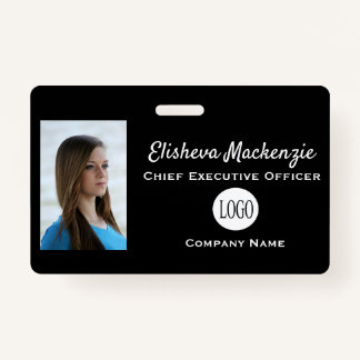 Simple Employee Badge Customizeable Name Tag ID Badge