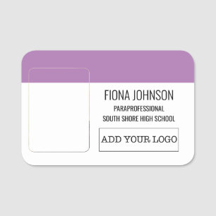 Simple Employee Logo Photo Name Tag