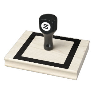 Simple Empty 4" Square Even Thicker Border Rubber Stamp