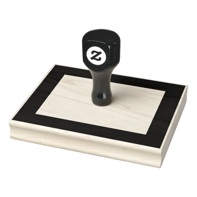 Simple Empty Rectangle Super Thick Border Rubber Stamp (Stamp)