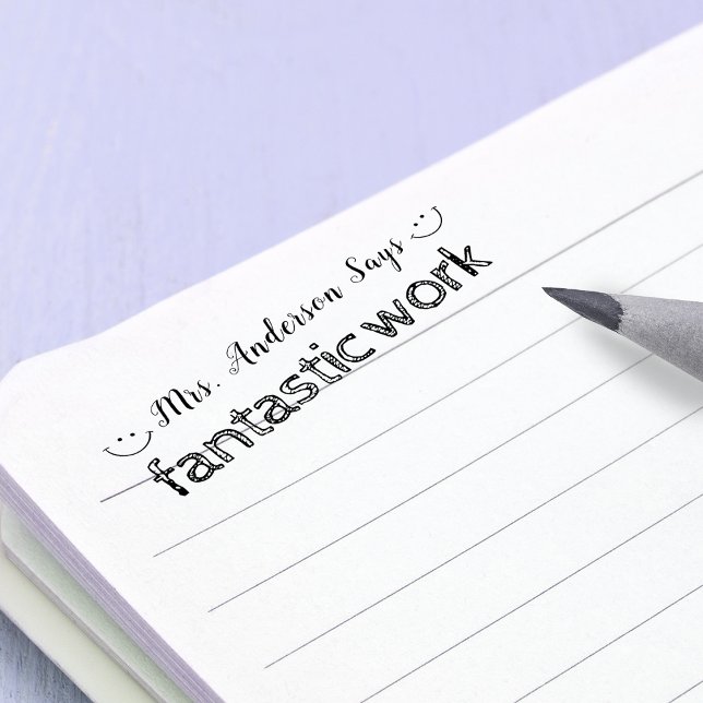 Simple Encouragement Personalised Fantastic Work Self-inking Stamp (Simple Encouragement Personalized Fantastic Work Self-inking Stamp)