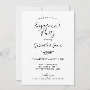 Simple Engagement Party Invitation 