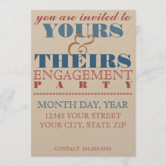 Simple engagement party invitation