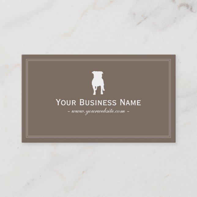 Simple English Bulldog Dog Business Card (Front)