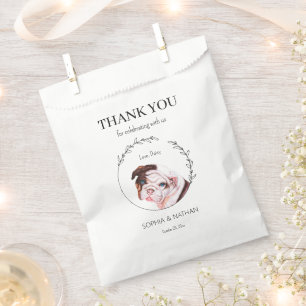 Simple English Bulldog Wedding Thank You Favour Ba Bags