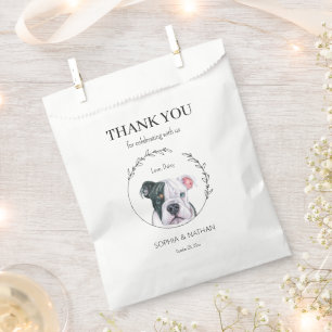 Simple English Bulldog Wedding Thank You Favour Ba Bags