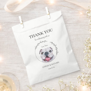 Simple English Bulldog Wedding Thank You Favour Ba Bags