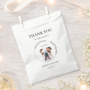 Simple English Bulldog Wedding Thank You Favour Ba Bags