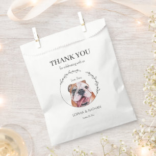 Simple English Bulldog Wedding Thank You Favour Ba Favour Bags