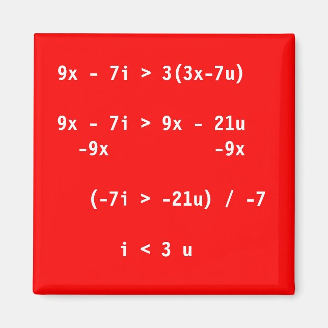 Simple Equation Magnet (Front)