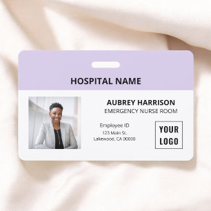 Simple Essential Medical Photo ID ID Badge