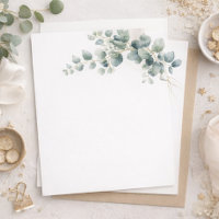 Simple Eucalyptus Blank Wedding 