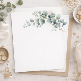 Simple Eucalyptus Blank Wedding  Invitation