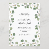 Simple Eucalyptus Greenery Border | Wedding