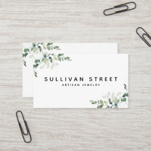 Simple Eucalyptus Greenery Business Card