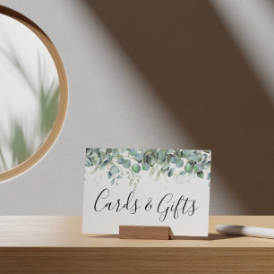 Simple Eucalyptus Greenery Wedding Cards and Gifts Poster